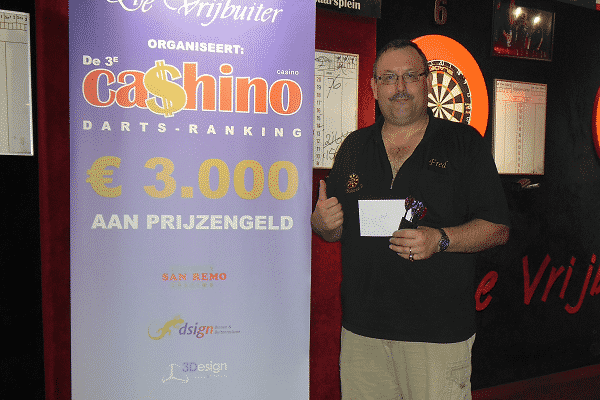 Van Kommeren wint 2e voorronde Vrijbuiter Cashino Darts Ranking