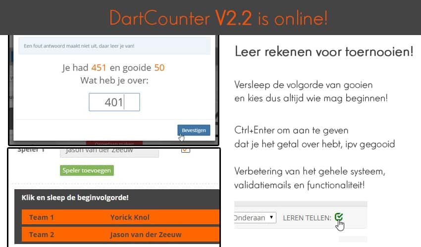 Dartcounter lanceert versie 2.2 na 1,3 miljoen geregistreerde dartspijlen