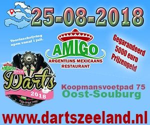 In augustus Amigo Open Darts Zeeland met € 5.040 prijzenpot