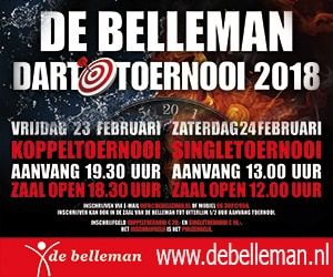 Aanstaande vrijdag en zaterdag de Belleman dart toernooi 2018