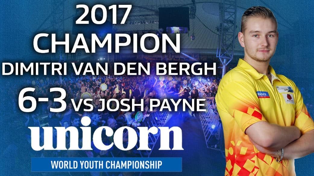 Dimitri van den Bergh wint het PDC jeugd WK 2017, Payne runner-up