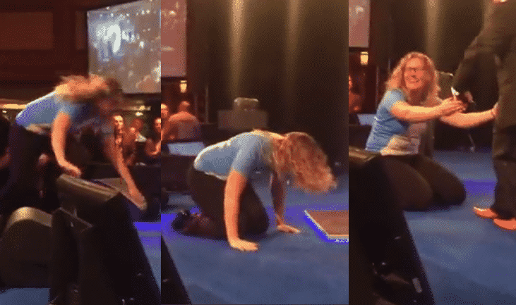 VIDEO: Aileen de Graaf gaat onderuit op Finder Masters-podium