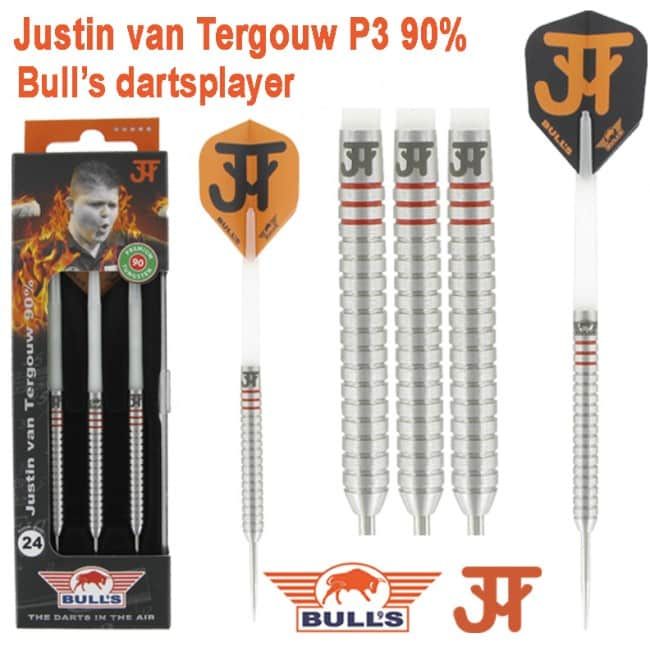 PDC WK veiling item 18: Justin Van Tergouw P3 JvT Darts van 26 gram