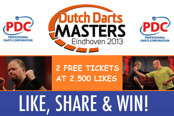 Win 2 gratis tickets voor de Dutch Darts Masters 2013 in Veldhoven