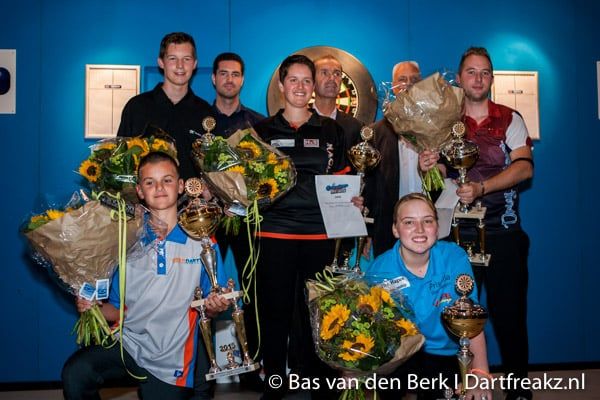 CLOD kampioenen Noppert, Prins, Plaisier, Nentjes en Steenbergen