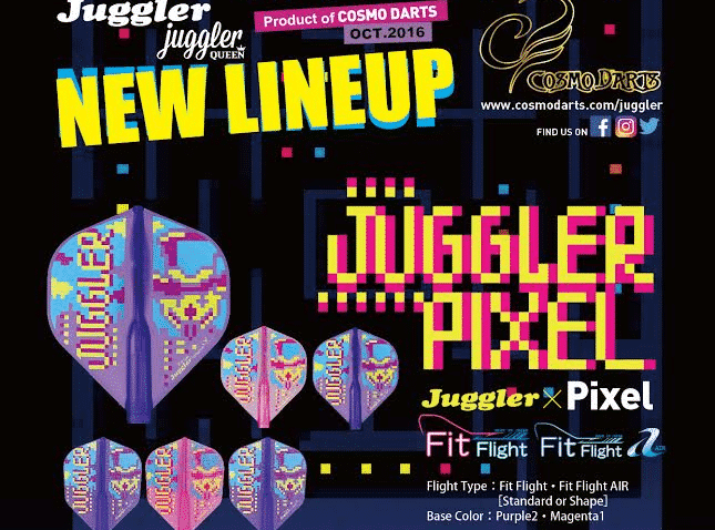 Cosmo introduceert nieuwe dartsartikelen waaronder Juggler Pixel