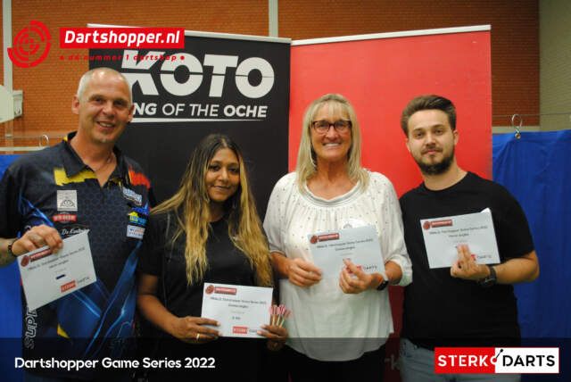 Dartshopper Game Series 2022 titels naar Mario Vandenbogaerde en Patricia de Peuter