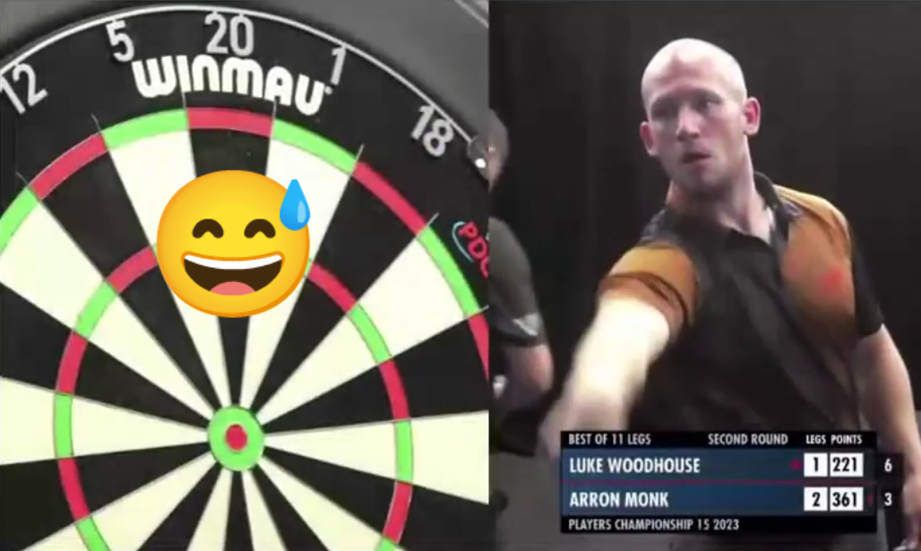 VIDEO: Scheidsrechter schiet in de lach na deze geinige score van Arron Monk
