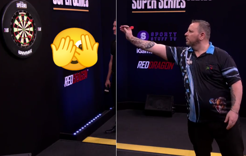 VIDEO: John Worsley gooit deze 9-darter vandaag maar pijnlijk genoeg telt hij niet