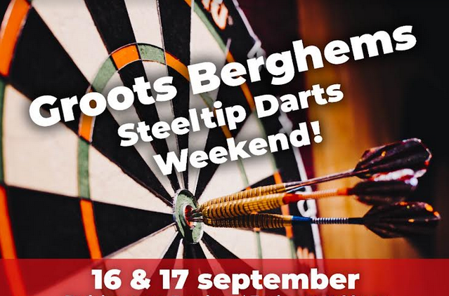 In weekend van 16 en 17 september staat Groots Berghem Steeltip Darts Weekend op programma