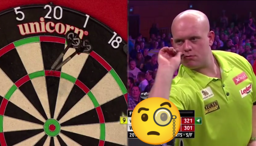 Michael van Gerwen gooit een leg die zeldzamer is dan een 9-darter in de dartsport