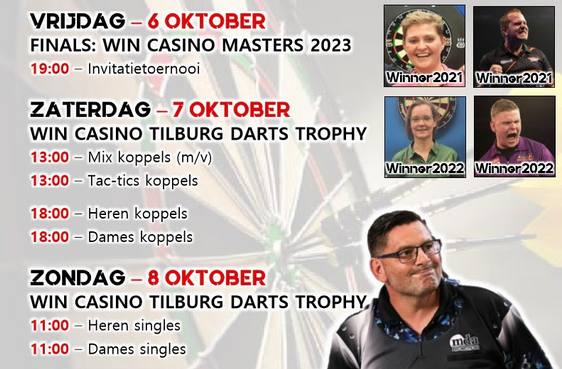 Dit weekend WIN Casino Tilburg Darts Trophy 2023