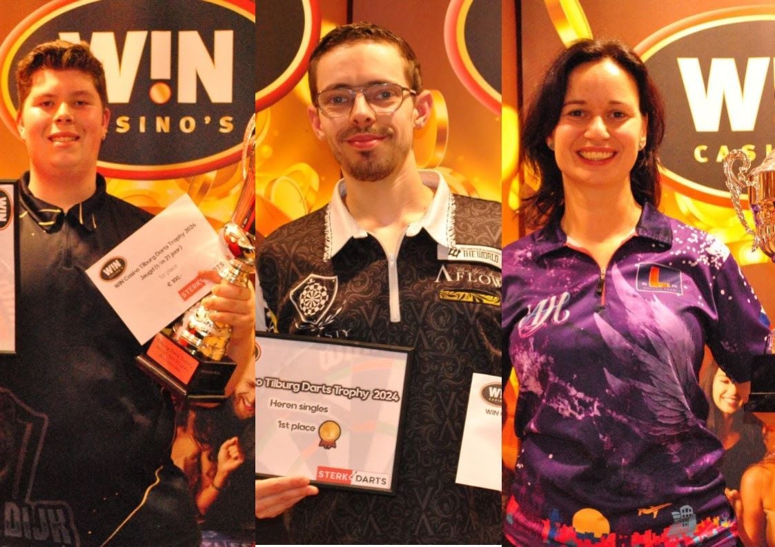 Van Peer, Hlavová en Van Dijk triomferen op WIN Casino Tilburg Darts Trophy 2024