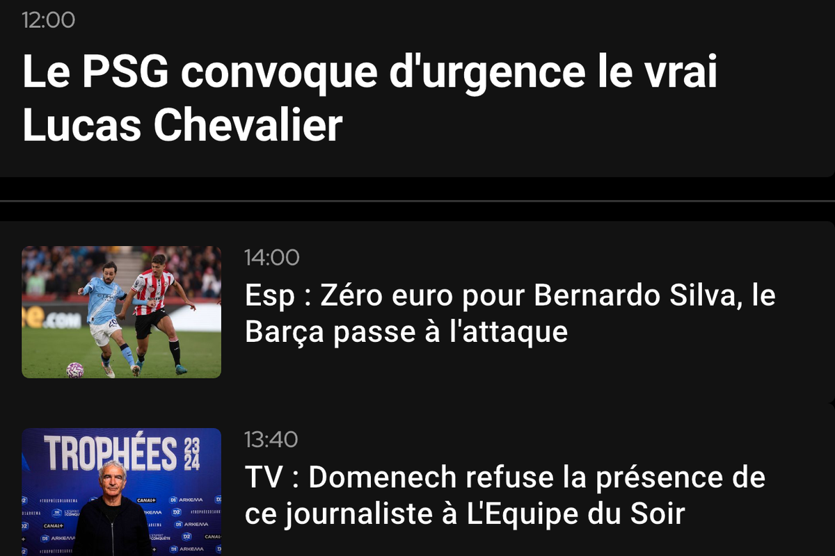 Mise à jour des applications Foot01