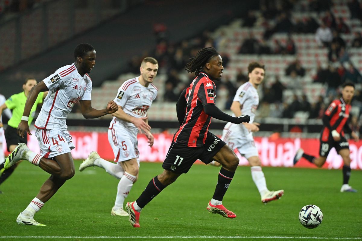 L1 : Nice remonte Brest, Metz en grand danger
