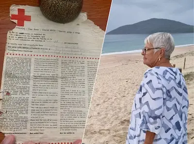 ‘Dit briefje komt uit Nederland’: Australische Rhonda kreeg mysterieuze flessenpost van Helmondse José