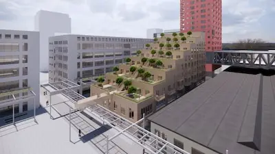 Dit 33 meter hoge woongebouw gaat er komen op Strijp-S, tenzij bezwaarmakers er nog een keer vol voor willen gaan
