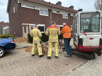 Gasleiding geraakt bij werkzaamheden in Eindhoven