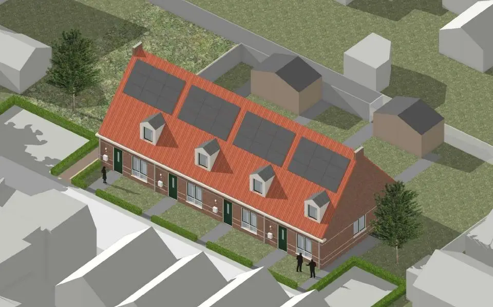 Sloop ‘Delfts rode’ huisjes in Lekkum gaat na lang wachten toch door: dit jaar komen er vier nieuwe huurwoningen terug