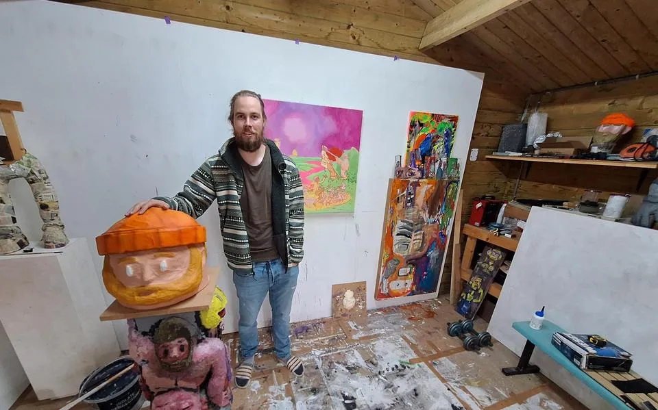 Kunstenaar Gerke Procee (31) uit Buitenpost vindt het leven zijn grootste inspiratiebron