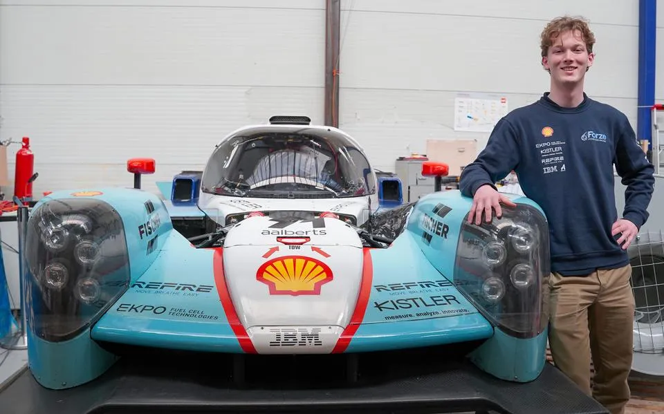 Jelte-Roel uit Menaam bouwt mee aan razendsnelle waterstofraceauto
