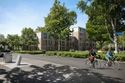 Bij de Vinkenhofjes in Nuenen zijn nu twee parkeerplaatsen over, dus bouw lijkt snel te kunnen beginnen