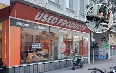Voor duizenden euro’s aan telefoons gestolen uit winkel in Eindhoven, camera’s leggen bijzondere inbreker vast