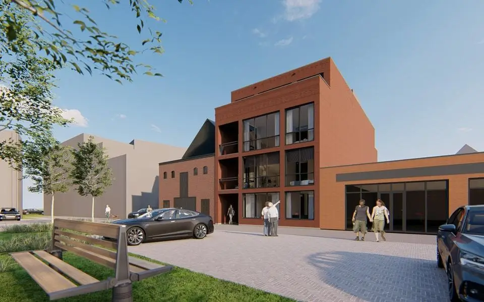 Deze nieuwe woningen komen bij Bonifatiusplein Leeuwarden, parkeerplein bij kerk verdwijnt in 2026 voor park