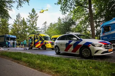 Fietser (73) uit Veldho­ven overleden na aanrijding met vrachtwa­gen in Gelderland