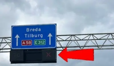 Bestuurders negeren rood kruis boven A58, zeven bekeuringen uitgedeeld