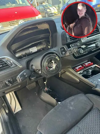 Als Romy (24) uit Tilburg ’s ochtends in haar auto wil stappen, ziet ze dat die volledig is gestript: ‘Nee, dit meen je niet!’
