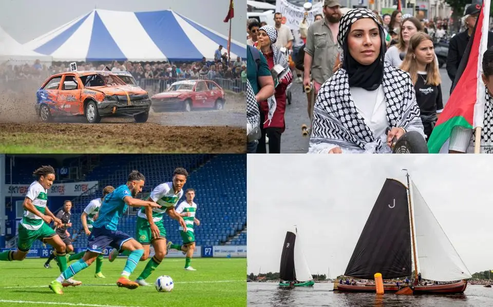 Demonstratie in Leeuwarden tegen uithongering Gaza &amp; lopers afgelaste Mar-Athon krijgen deel inschrijfgeld terug | nieuws uit Friesland van 26 en 27 juli
