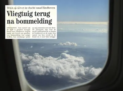 Hoe een servetje met een alarmerend bericht de vlucht van Eindhoven naar Londen op zijn kop zette