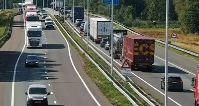 Lange files op A58 bij Oirschot en A67 bij Eersel door ongeluk en pechgeval