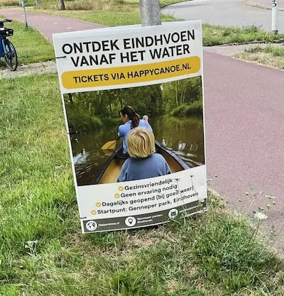 Oeps! Ondernemer (30) plaatst vijftig borden met een spelfoutje in Eindhoven
