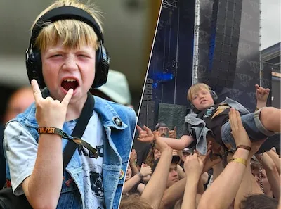 Luuk (9) ‘breekt record’ met crowdsurfen op metalfestival Dynamo: vader Nico ‘zo trots’