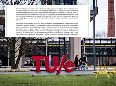 Ombuds TU/e voelde zich onveilig, ‘zaken werden soms omgedraaid’