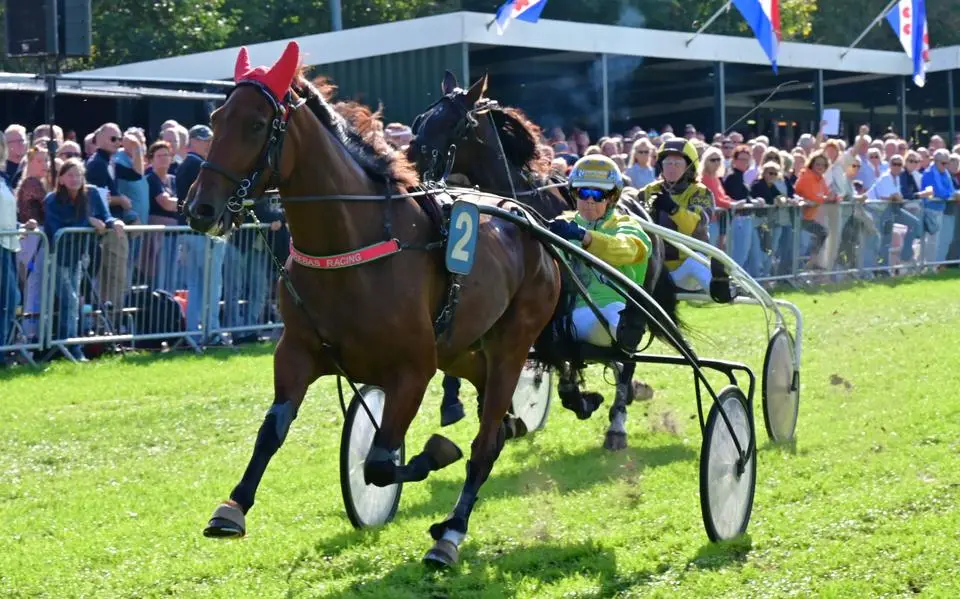 Hiltje Tjalsma wint op sfeervolle Nutsbaan draverij om de ‘Jouster Toer’