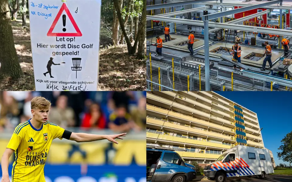 Vandalen verstoren voorbereiding NK Discgolf &amp; bouwbedrijf Van Wijnen kan sneller huizen bouwen | nieuws uit Friesland van 26 september