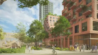 een eerste sfeerimpressie reitse campus geeft een idee van de grootte van de gebouwen
