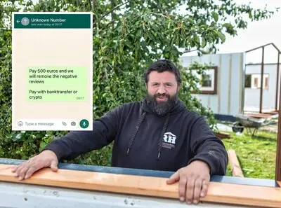 Timmerman Recep (41) krijgt opeens tientallen neprecensies: ‘We verwijderen pas als je 500 euro betaalt’