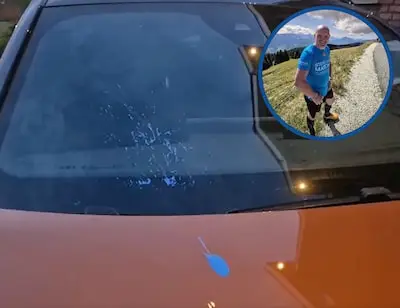 Op de A2 bij Eindhoven spat ineens een verfbom op hun auto uiteen: 'Levensgevaarlijk, ga belletje trekken'