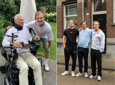 Vincent (62) heeft al 10 jaar ALS, zijn neefje Rein (22) uit Tilburg haalt met vijftien medestudenten geld op