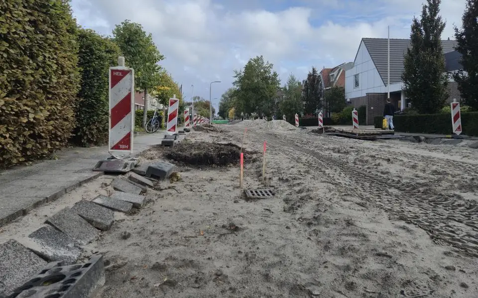 Werk Huizumerlaan in Leeuwarden ligt stil: eerst nieuwe stroomkabels
