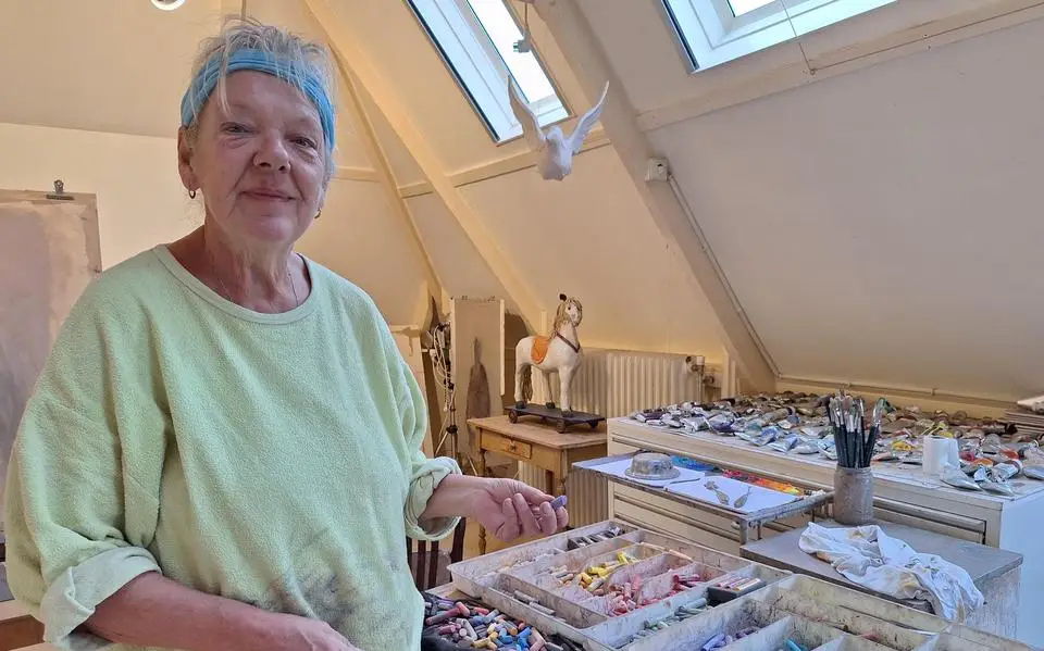 Kunstenares Dinie (62) uit Nijega vindt inspiratie in kleur en licht: ‘Het is mooi als je de ontroering weet over te brengen’