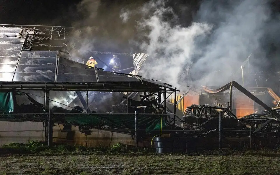 Stockcars gaan in vlammen op bij brand in Hindeloopen