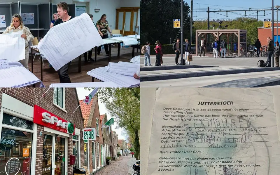 Dit valt op aan de uitslag van verkiezingen &amp; Terschellinger flessenpost duikt op Deens strand op | nieuws uit Friesland van 30 oktober