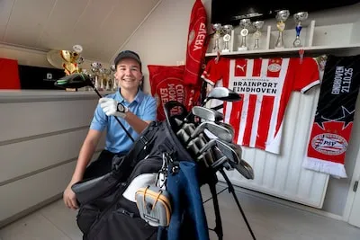 Astma, olympische roots en opa’s inspiratie drijven Bengt (13) naar golfbaan