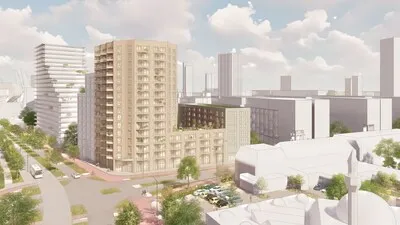 Zo gaat het nieuwe wooncomplex in het Emmasingelkwadrant eruitzien: 197 huurwoningen met dakterras en binnenhof