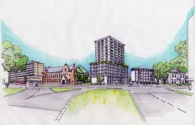 Bewoners villawijk in Eindhoven vechten bouw van 45 meter hoge woontoren aan bij Raad van State
